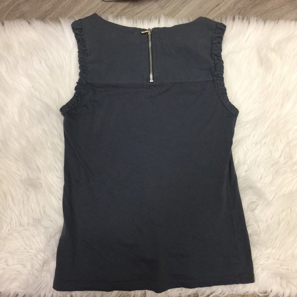 Ben and Lucia Sleeveless Ruffle Trim Soft Top - Picture 3 of 7